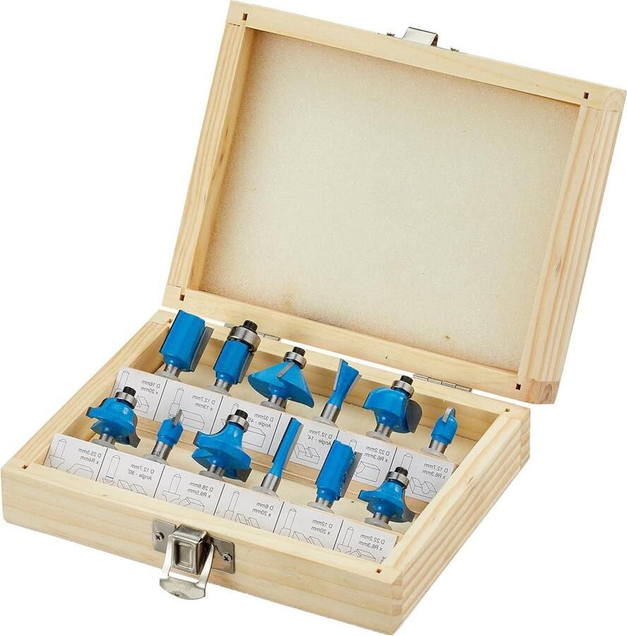 1 4 TCT Router Bit Set 12 stuks Houtbewerking