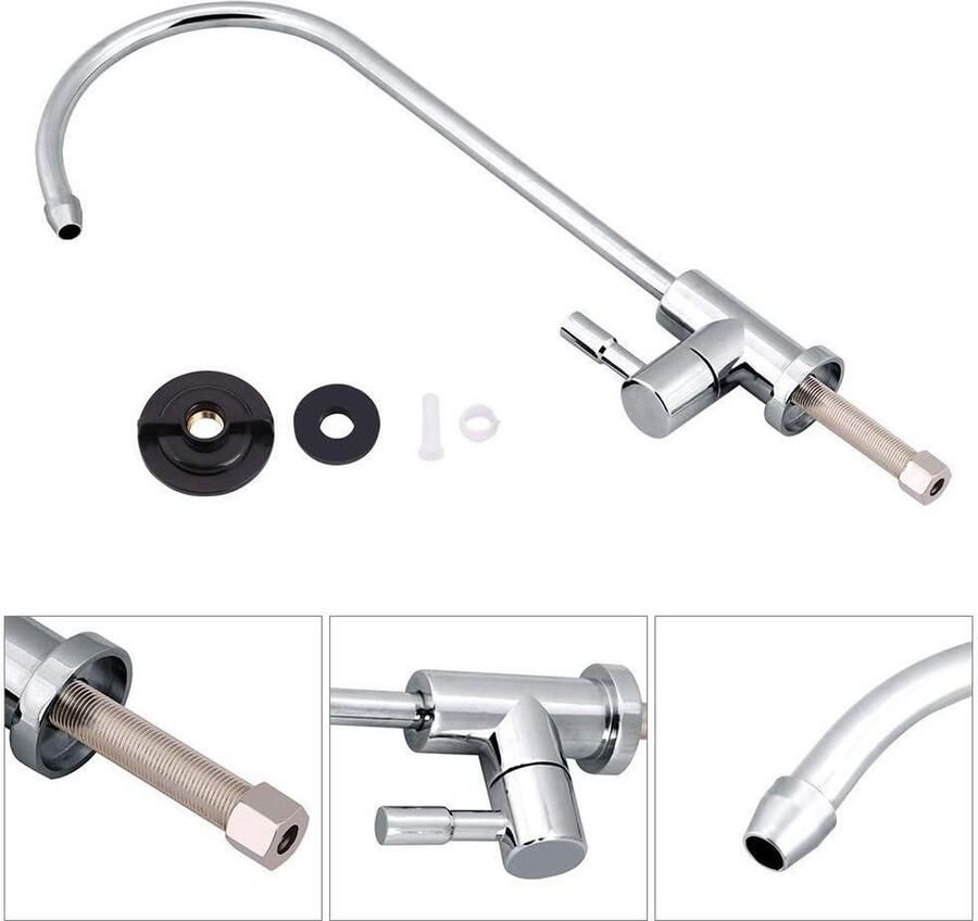 1 4 '' Zinklegering Aanrecht Kraan Tap Chrome Omgekeerde Osmose RO Drinkwater Filter Keukenkraan waterfilter kraan
