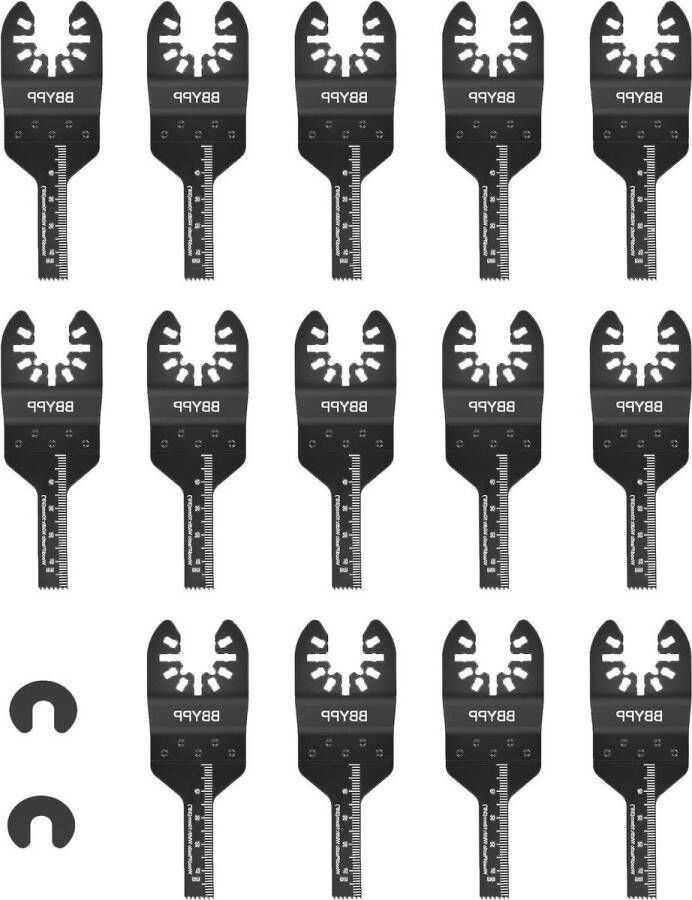 14pcs Oscillerende Zaagbladen Universele Multitoolbladen Snelsluiting voor Hout Gipsplaten Gips en PVC oscillerende zaagbladen