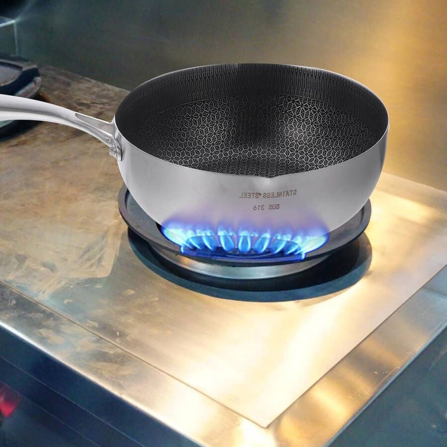 15 cm roestvrij stalen honingraat braadpan antiaanbaklaag inductie vaatwasmachinebestendig ovenbestendig zonder deksel