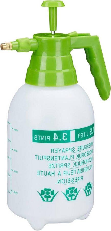 15 liter drukspuit met pompje voor planten water geven en ongediertebestrijding groen