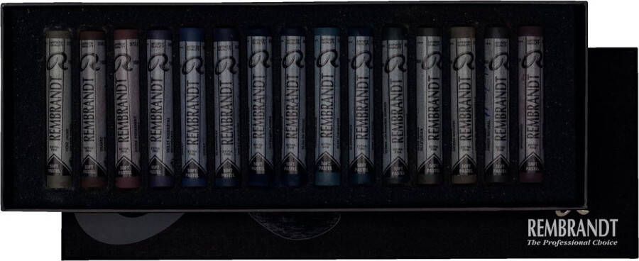 15 stuks donkere tinten set zacht pastelkrijt