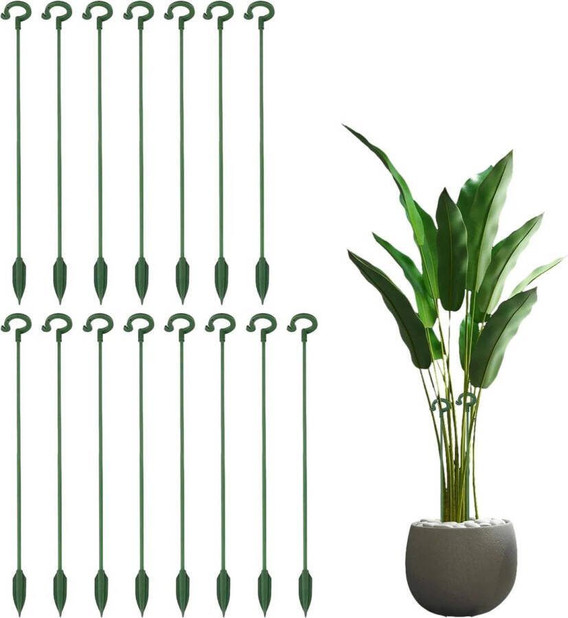 15 stuks plantensteun 27 cm plantensteunstok trellishulp kamerplanten decoratieve steunstaven voor planten massieve glasvezel plantenhouder voor plantengroeifixatie planten beschermen tegen kantelen