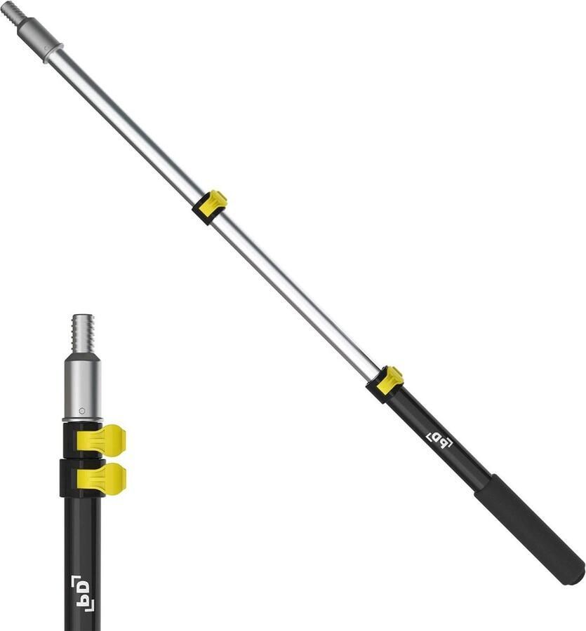 15 tot 3 voet telescopische verlengpaal voor verfroller EZ-Lock Mechanism Lichtgewicht aluminium handvat schroefdraadpaal voor raamzuiger veren stofdoek telescopische ladder