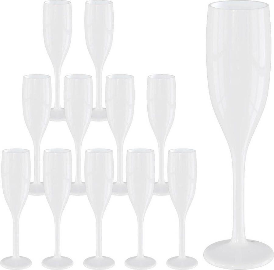 150 ml wit onbreekbaar herbruikbaar champagneglazen set van 12 BPA-vrij