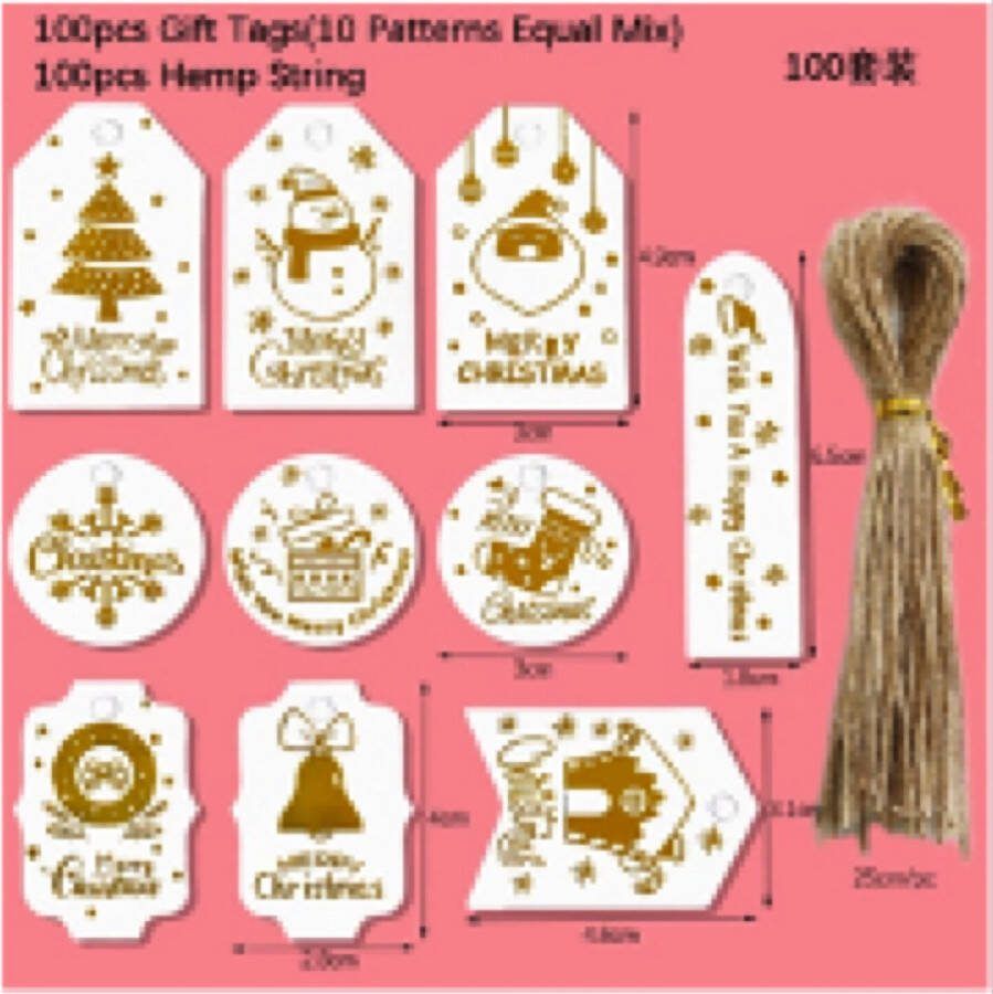 150x Stuks Kraft Karton Labels met 20m Jute Touw Hart Kartonnen Cadeaulabels met Gaatje en Koord Zwarte Etiketten Kraftpapier Naamkaartjes Blanco Prijskaartjes\Prijslabels met Koortje 7x4cm