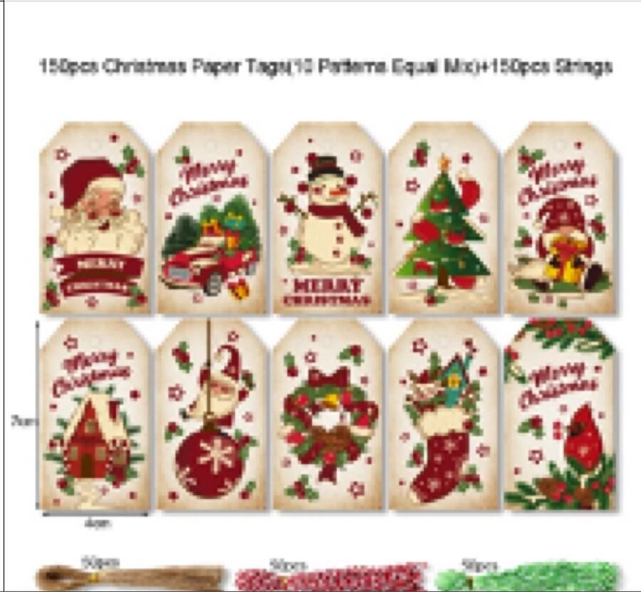 150x Stuks Kraft Karton Labels met 20m Jute Touw Hart Kartonnen Cadeaulabels met Gaatje en Koord Etiketten Kraftpapier Naamkaartjes Blanco Prijskaartjes\Prijslabels met Koortje 7x4cm