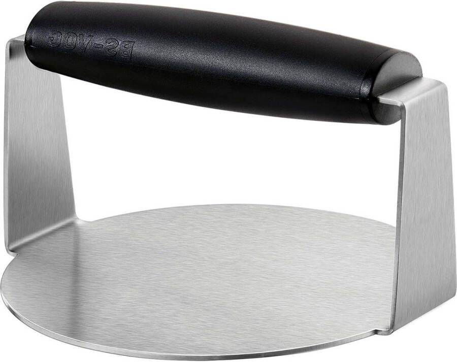 155 cm ronde hamburgerpers voor bakplaat anti-brandende handgreep anti-aanbaklaag roestvrijstalen hamburgerpers grillpers platte grill koken