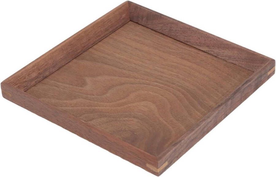 15cm 20cm 25cm Bruin Rechthoekig Houten Dienblad Servies Platter Natuurlijke Houten Decoratie Fruit Thee Koffie Plaat Restaurant Home Bar Stijlvol 15 x 15 cm