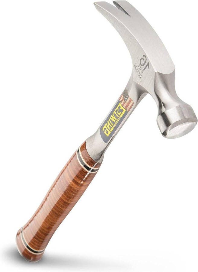 16 oz Rip lederen grip hamer glad gezicht 16 oz 12 5 inch rechte klauw