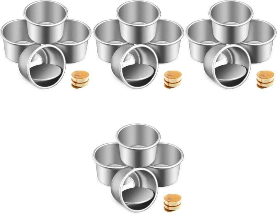 16 stuks mini cakevorm ronde cakevorm donut bakvorm muffincakes taartvormen aluminium geleivormen