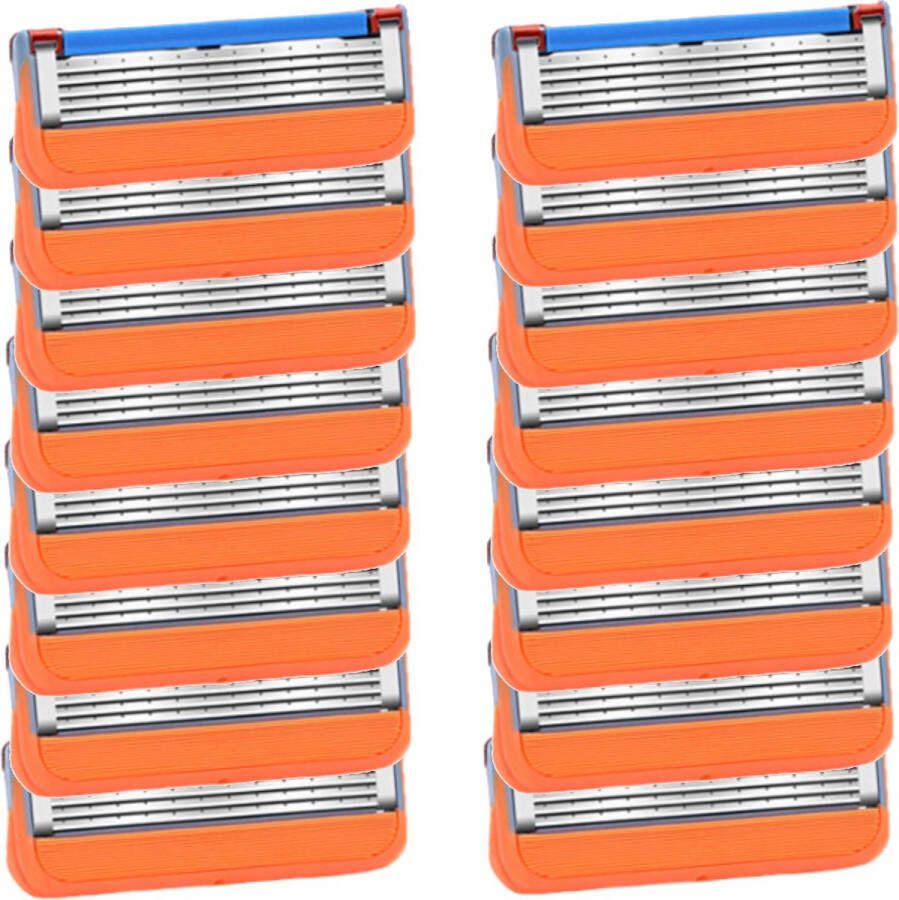 16x Scheermesjes geschikt voor Gillette Fusion 5 Scheermes (5 lagen) Vervanging Razor blade