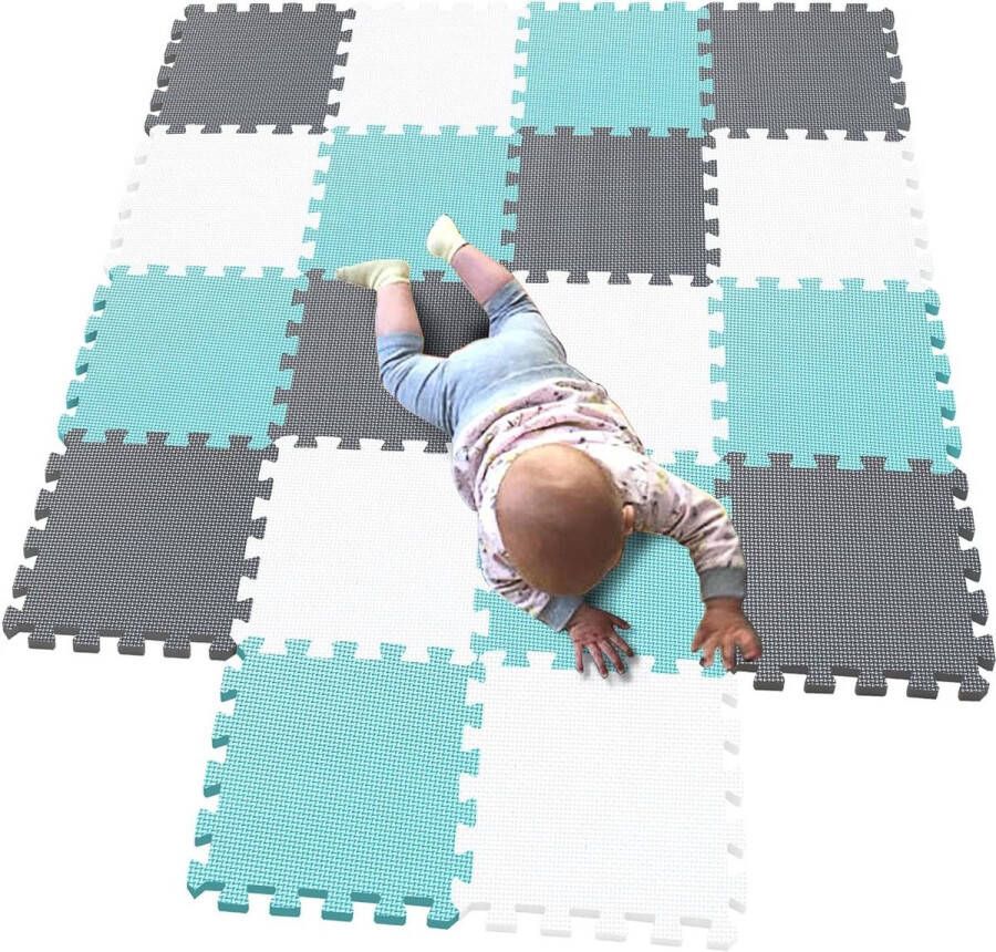 18 delijs Puzzelmat voor Baby's en Kinderen 30x30 Puzzel Speelmat met Kruipmat EVA Schuim Mat Puzzel speelmatten G301018-101108112