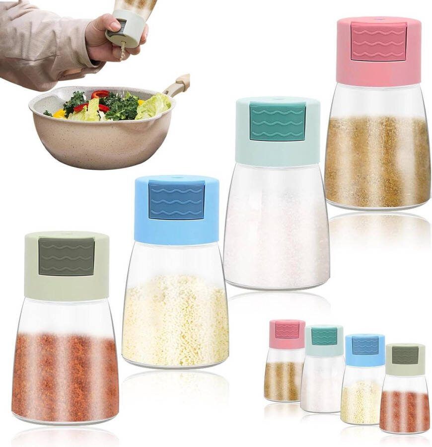 180 ml glazen zoutvaatjes met deksel conische kruidenfles voor keuken 05 g dosering kruidenstrooier transparante kruidenpotjes pepervaatjes Zoutvaatje