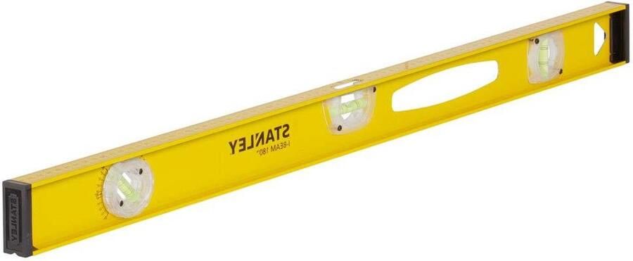180° waterpas liniaal 80 cm lengte aluminium verticale-horizontale verstelbare libel 1-42-921 Stanley I-Beam