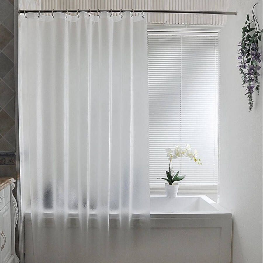 180 x 180 cm 3D-effect transparant heavy-duty douchegordijn EVA doorschijnend douchegordijn waterdicht en schimmelbestendig douchegordijn voor douche of badkuip