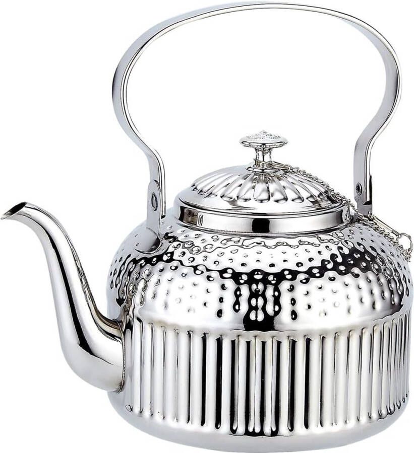 1800 ml Roestvrijstalen Theepot met Infuser Zilver