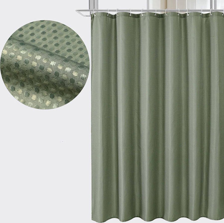 180*180 cm Douchegordijn van zachte polyester stof schimmelen schimmelbestendig machinewasbaar met 12 haken zachte en elegante kleur geschikt voor badkuip badkamer natte ruimte