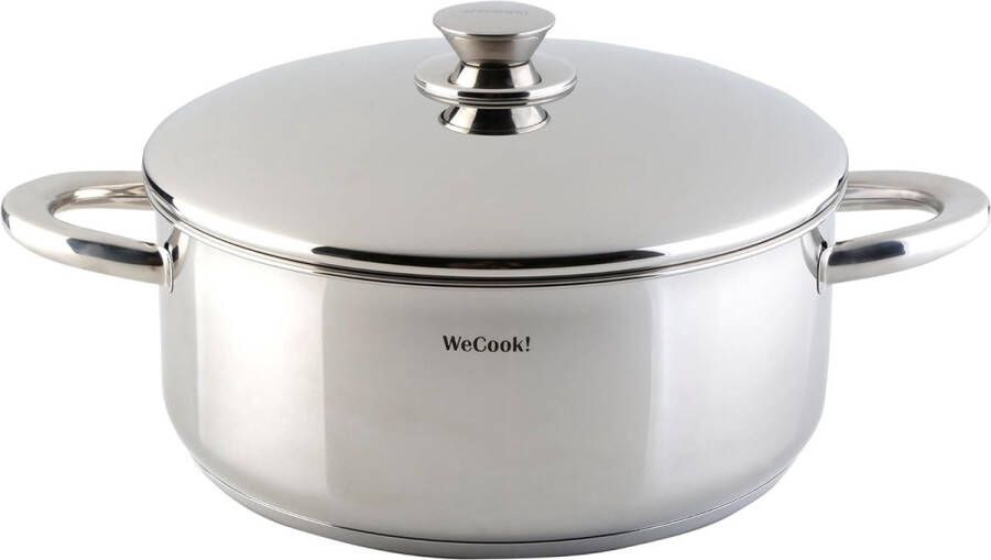 18 10 roestvrijstalen steelpan met stalen deksel geschikt voor alle kookplaten inclusief inductie geïntegreerde meetschaal diameter 20 cm inhoud 2 7 liter