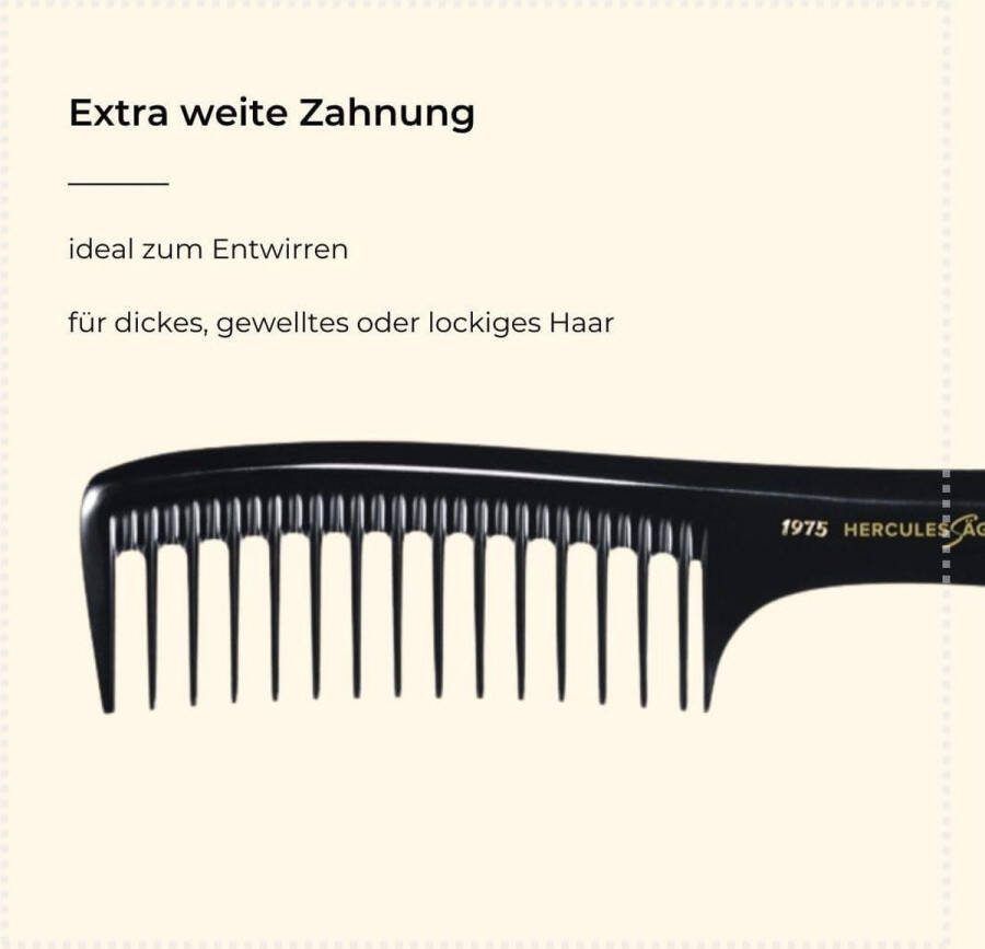 1975 Greepkam voor aangenaam kammen en eenvoudig afdelen Extra lange kam met handvat Extra brede tandbreedte Maat: 225 cm