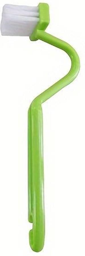 1pc S-vormige Plastic Toiletborstel Gebogen Reinigingsborstel Groen