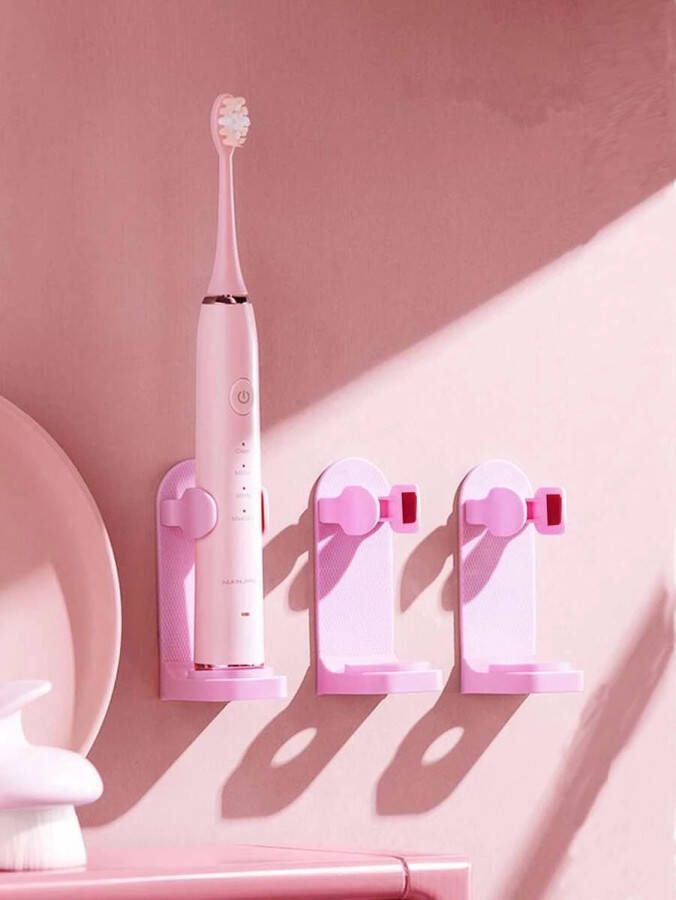 1pc verstelbare elektrische tandenborstelhouder tandenborstelbouder wandbevestiging badkamer gadgets elektrische tandenborstelhouder roze