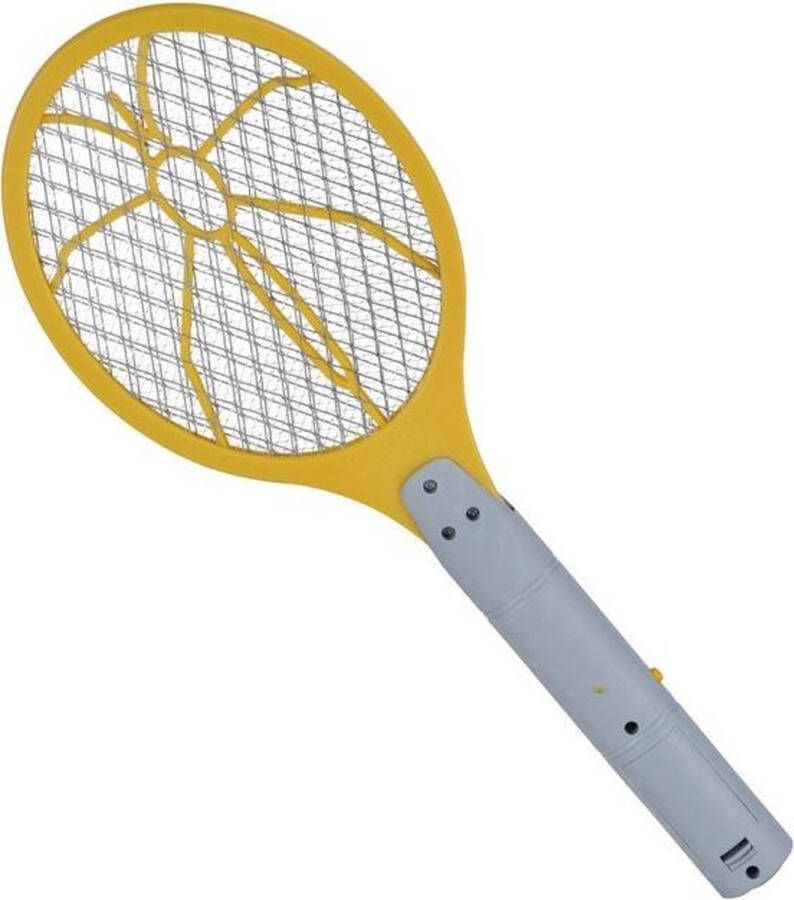 1x Elektrische anti muggen vliegenmepper geel grijs 46 x 17 cm ongediertebestrijding insectenbestrijding