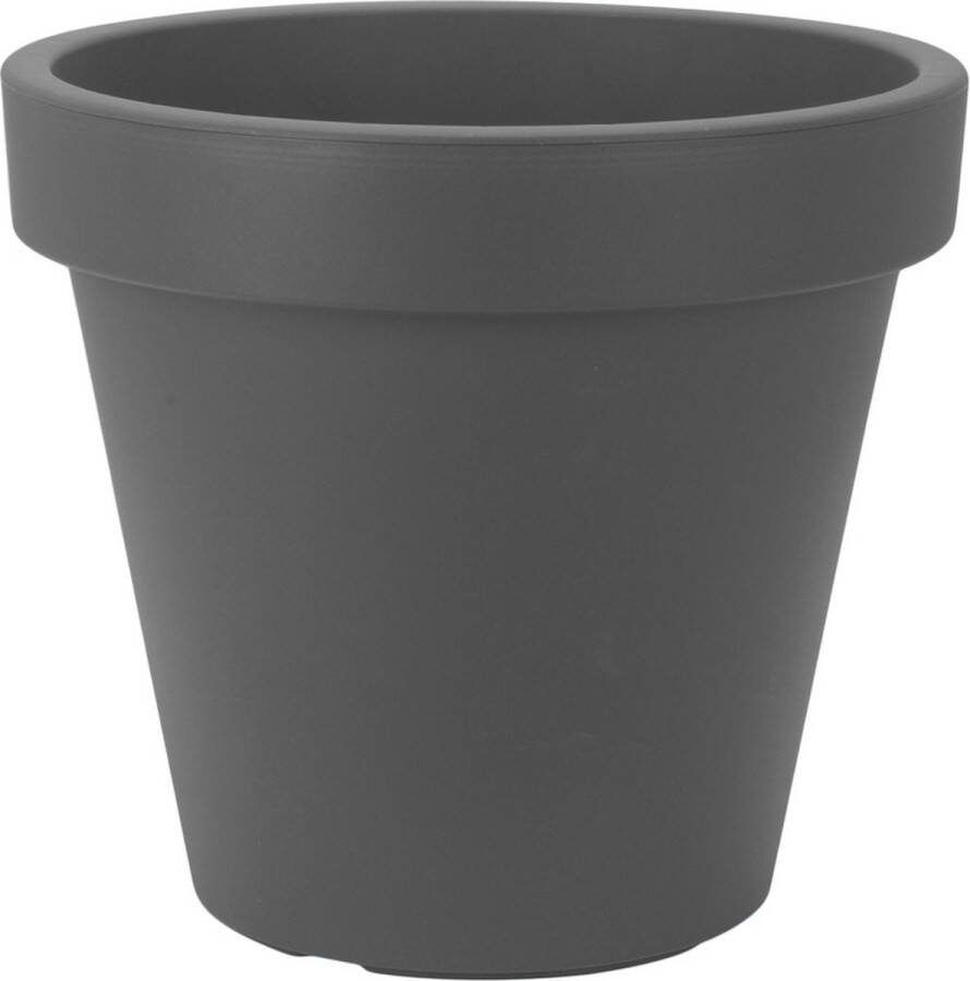 Prosperplast Bloempot plantenpot voor binnen en buiten D20 x H18 cm antraciet grijs kunststof