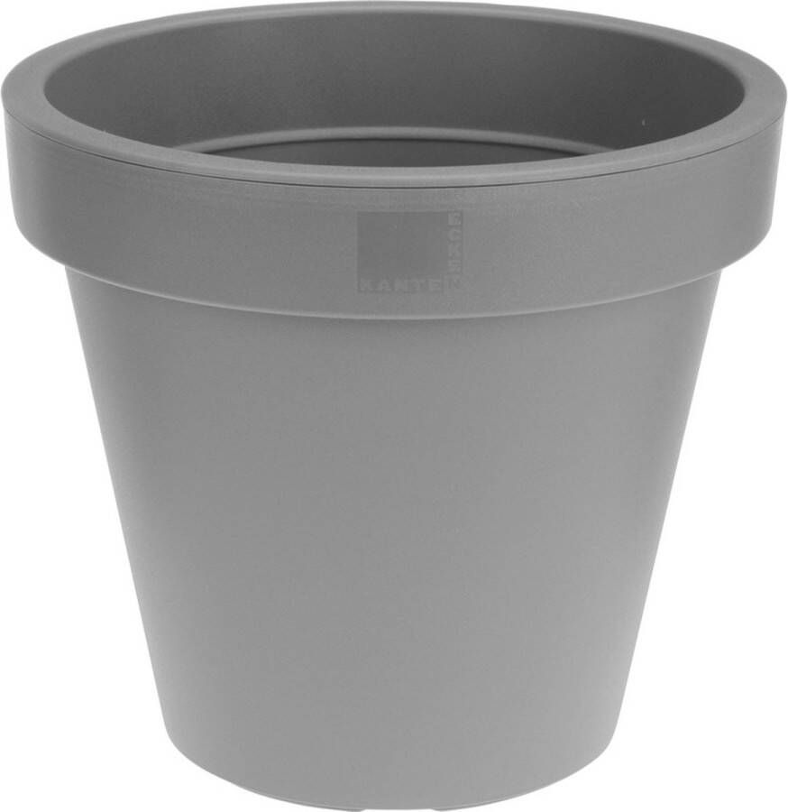 1x Kunststof bloempotten 25 cm lichtgrijs Bloempotten plantenpotten voor binnen en buiten