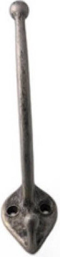 Merkloos Sans marque 1x Luxe kapstokhaken jashaken tinkleurig antiek enkele haak lang model hoogwaardig aluminium 13 x 3 5 cm Antieke kapstokhaakjes garderobe haakjes