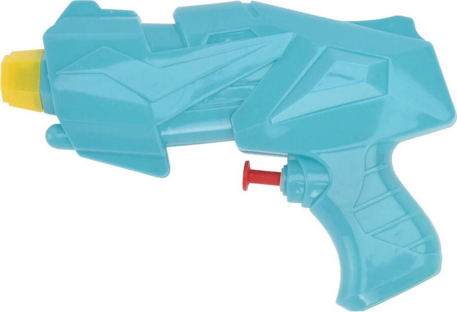 1x Mini waterpistolen waterpistool blauw van 15 cm kinderspeelgoed waterspeelgoed van kunststof kleine waterpistolen