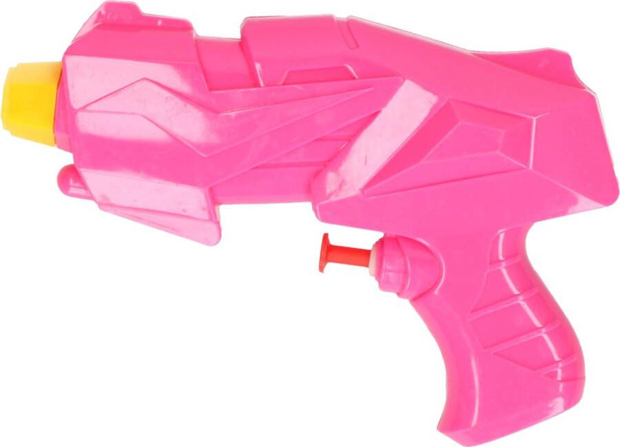 Merkloos 1x Mini waterpistolen waterpistool roze van 15 cm kinderspeelgoed waterspeelgoed van kunststof kleine waterpistolen