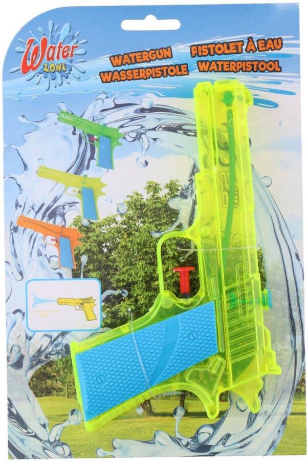 Merkloos Sans marque 1x Waterpistolen waterpistool geel klein van 18 cm kinderspeelgoed waterspeelgoed van kunststof