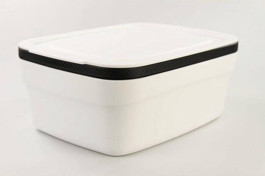 2 broodtrommel Brood Max Box wit zwart