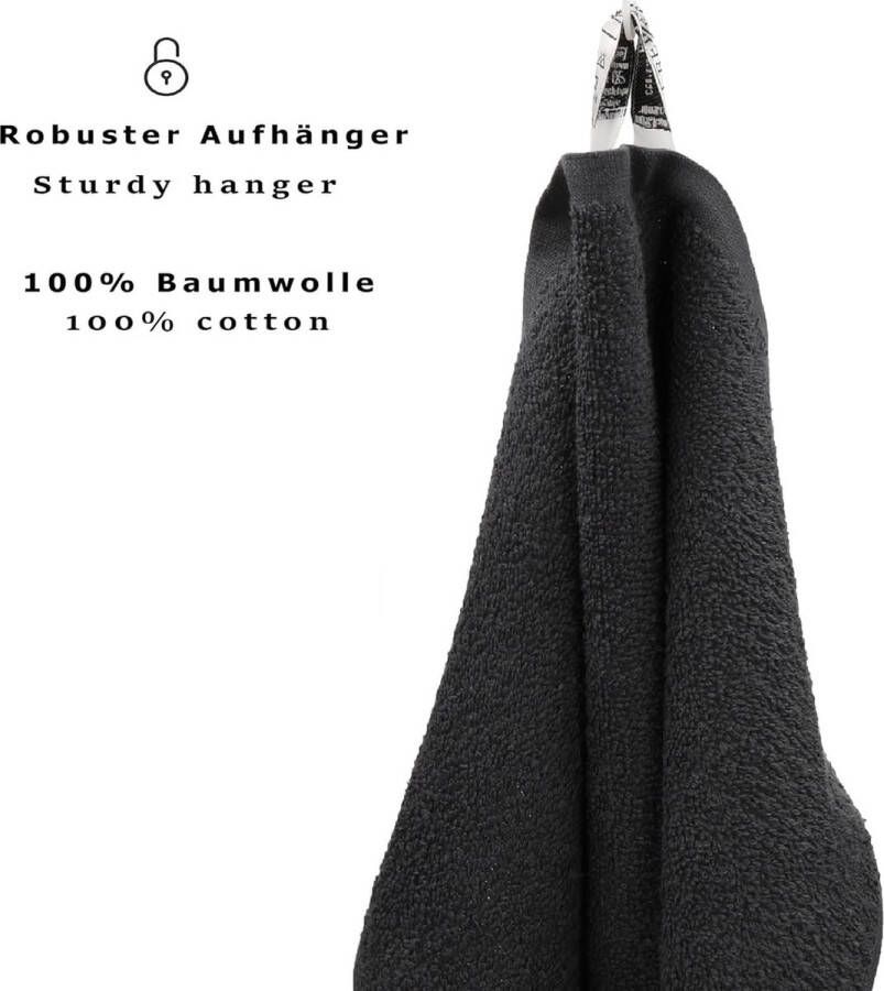 2-delige handdoekenset 100% katoen badhanddoeken handdoeken gastendoekjes washandjes Kleur zwart