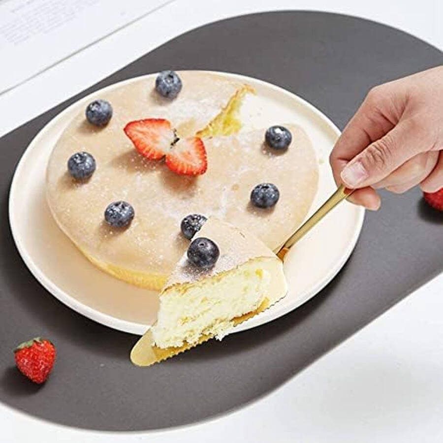 2-delige taartschep van roestvrij staal vaatwasmachinebestendig gebaksbestek gekarteld voor het snijden van taarten pizza cake desserts en gebak goudkleurig