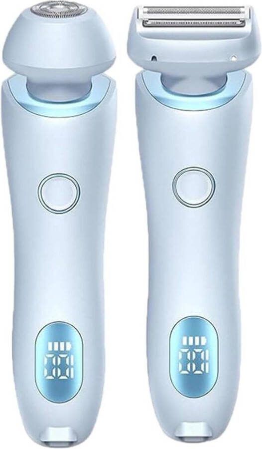 2-in-1 intiem scheerapparaat voor vrouwen IPX7 waterdicht pijnloze epilator draadloos USB oplaadbaar nat en droog gebruik gezicht bikini benen armen scheerapparaat vrouw