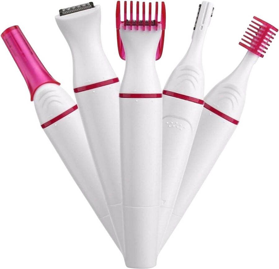 2-in-1 pijnloze wenkbrauwepilator voor vrouwen gezicht wenkbrauwen lip neus benen oksel bikini scheerapparaat vrouw