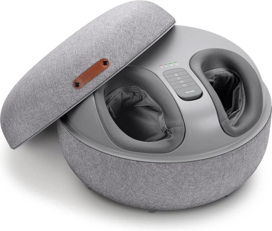 2-in-1 Shiatsu voetmassageapparaat en zitkruk rustgevende luchtcompressiemassage ontspanning en regeneratie schakelbare warmtefunctie hoogwaardig textiel Voetmassage