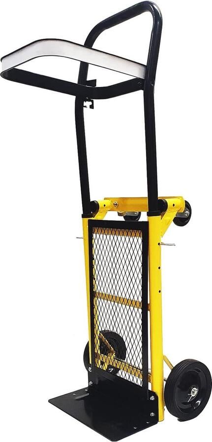 2-in-1 steekwagen transportwagen multifunctionele trolley platformwagen handwagen zware platformwagen 4 wielen voor bagage reizen auto winkelen verhuizing en kantoor geld