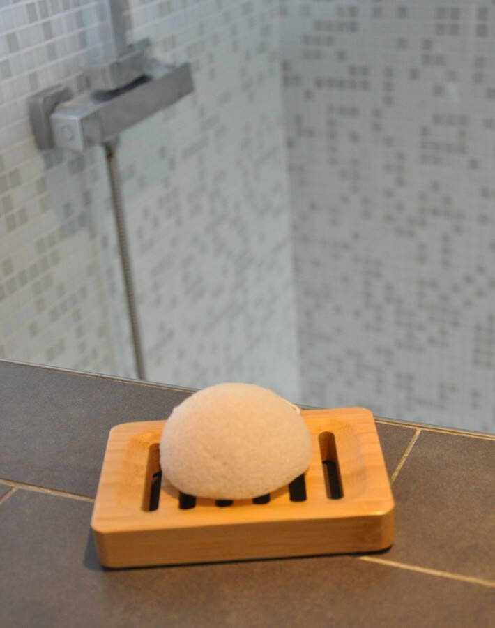Merkloos Sans marque 2 Konjac spons wit Douche Badspons Reiniging Zero waste