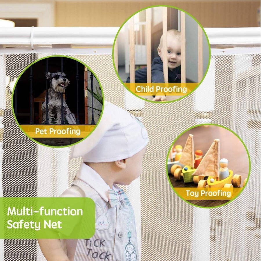 2 meter trapbeschermingsnet veiligheidsnet voor kinderen trapbeschermingsnet voor kinderen trapleuning hek mesh veiligheidsnet baby-balkonnet trappennet