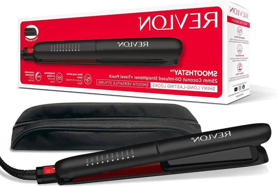 2 mm Stijltang met kokosolie-infusie inclusief reistasje SmoothStay RVST2211P