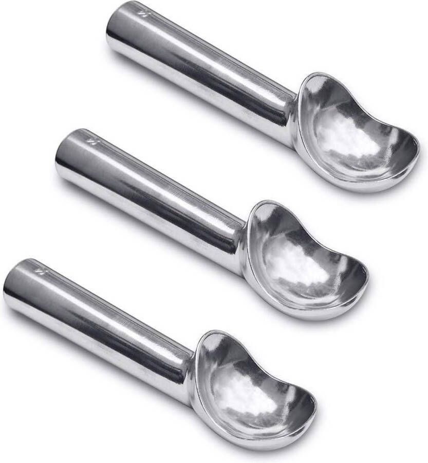 2 oz aluminium ijsschep met warmtegeleidend handvat antiaanbaklaag eenvoudig te gebruiken 3 stuks