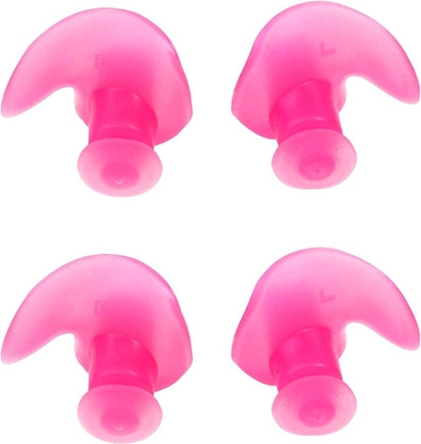 Merkloos Sans marque 2 paar zachte oordopjes milieu siliconen waterdicht stofbestendig oordopjes duiken water sport zwemmen accessoires (roze)