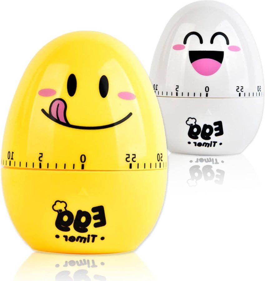 2-Pack Mechanische Timer Eiermode Design Kookwekker Grappige Kookwekker Timer voor Keuken Leren en Vergaderingen kookwekker digitaal