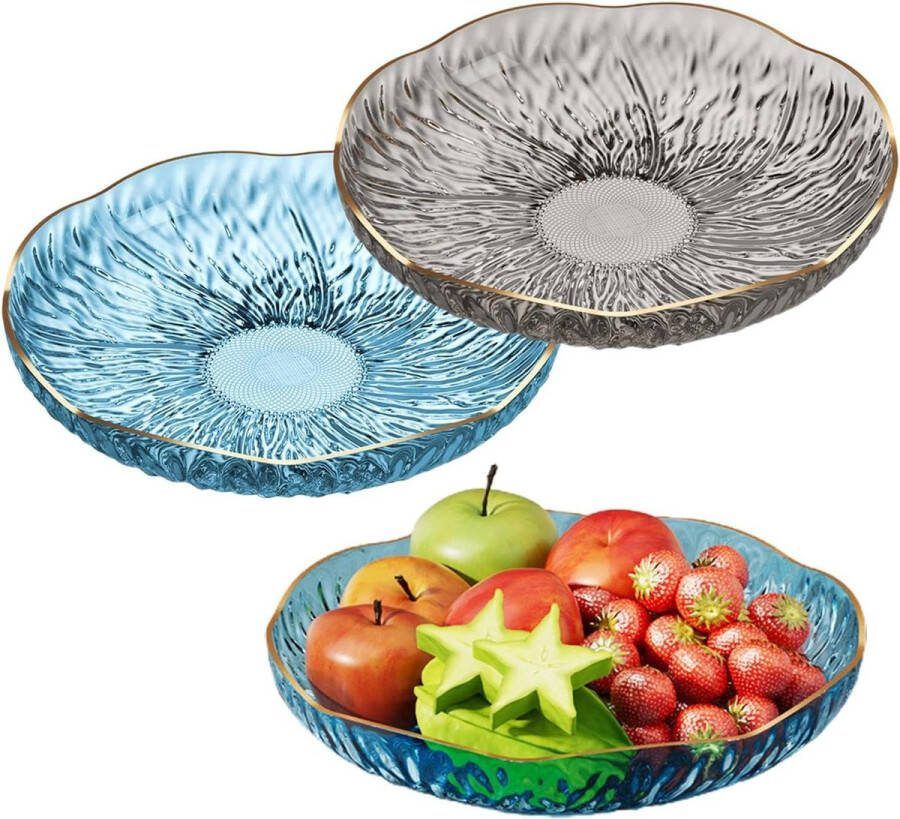 2 Pcs Stijlvol Ontwerp Kunststof Fruitmanden Duurzaam en Luxe Etagere Prachtig Elegant Fruithouder Moderne Fruit Bowl