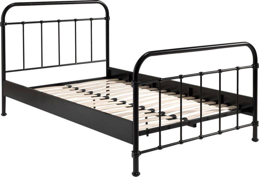 2-Persoonsbed Sam Zwart Metaal Hoogte 112 cm