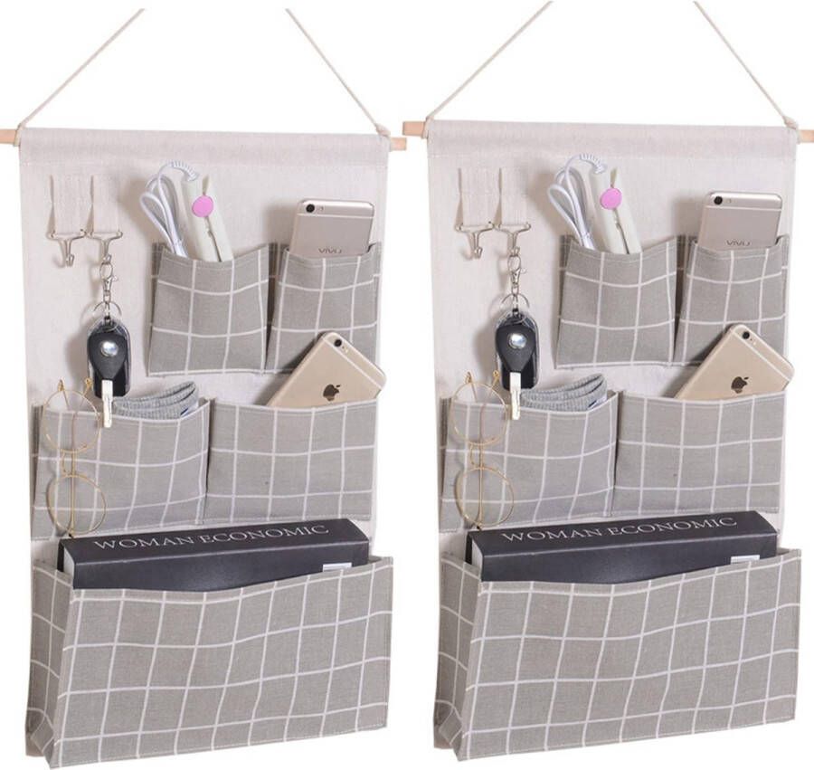 2 st. Deurhangende Organizer Muur Organizer Hangende Tas Badkamer Opknoping Opbergtas Camping Opbergtas voor Kast Kantoor Muur Deur Badkamer Deur Opknoping Gereedschapstas Hangmand