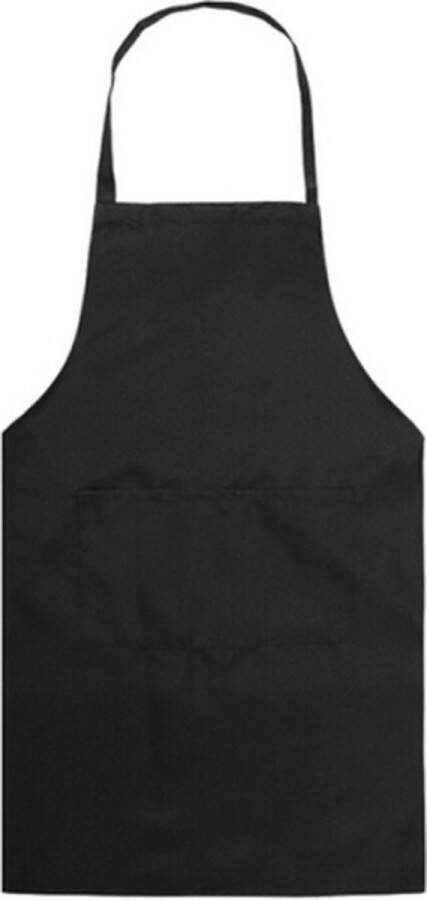 2 STKS Keuken Chef Schorten Koken Bakken Schort Met Zakken (Zwart)